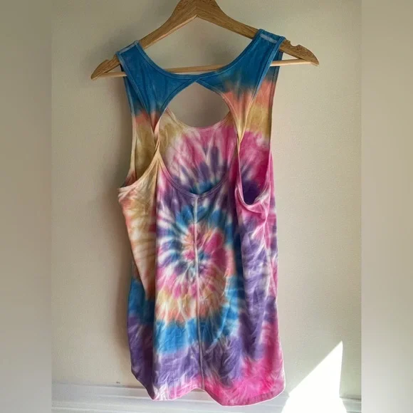 Zyia Active Tie Dye Racerback Tank Top Large - Picture 3 of 7